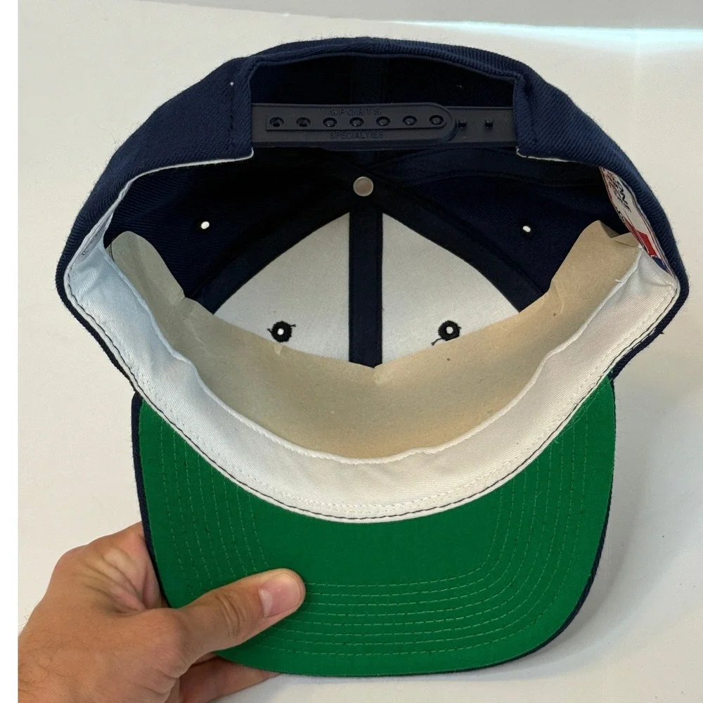 Vintage Sports Specialties Notre Dame Fighting Irish Snapback Hat Navy Blue Gold